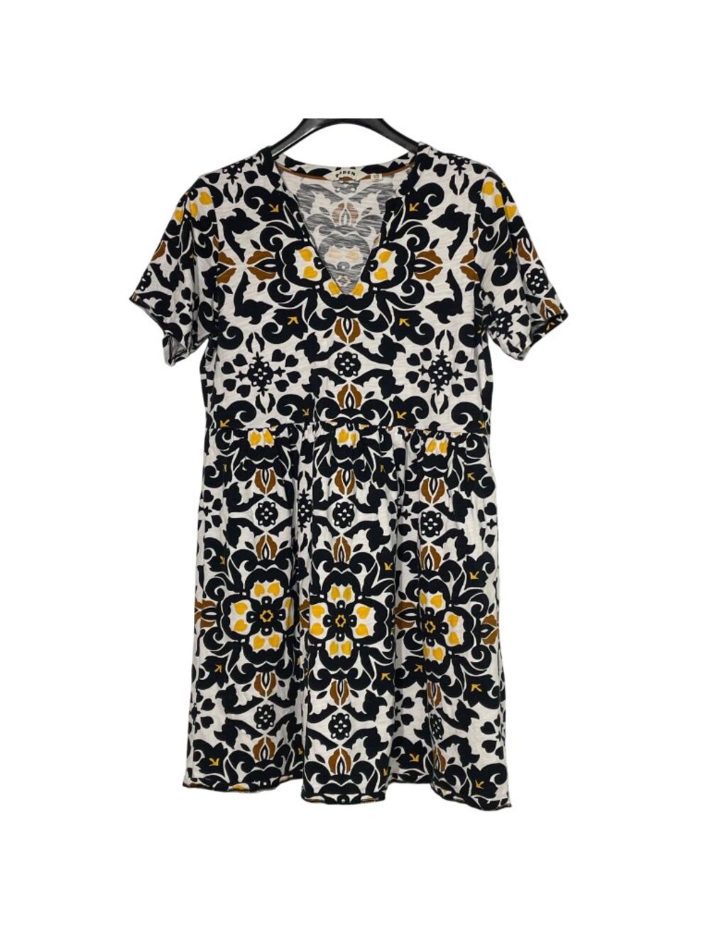 Boden Easy Notch Neck Jersey Floral Dress Sz 10 Casual Pockets